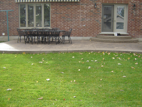 Stamped concrete patio